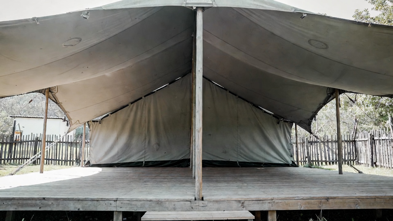 Carpa transparente en finca